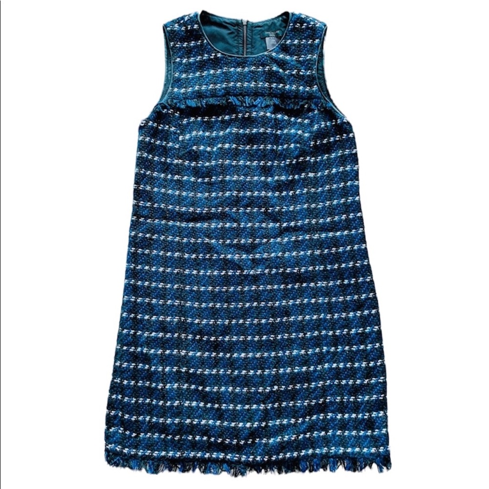 Ann Taylor Factory Shimmer Tweed Fringe Dress - Picture 1 of 7